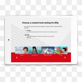 Youtube Launched A New Feature For Kids Who Are Aged - Youtube Kids Settings Clipart