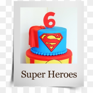 Super-heroes - Superman Cake 2 Layer Clipart