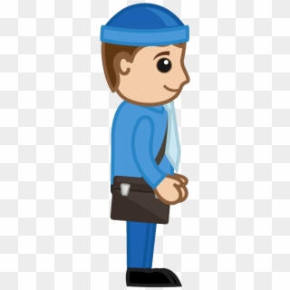 Postman Png - Side Pose Character Vector Clipart