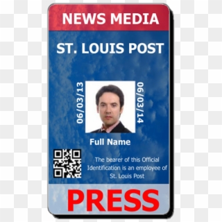 Reporter - News Channel Id Card Design Clipart