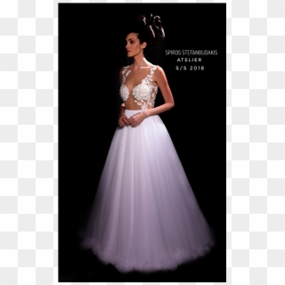 Tulle Wedding Dress With Handmade Flowers And Applique - Bill Kaulitz Clipart