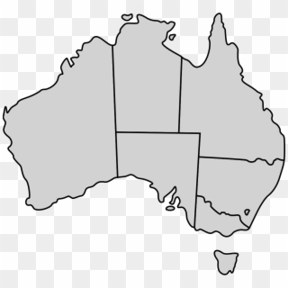 Clipart Freeuse Australia Drawing Basic - Australia Map States Vector - Png Download