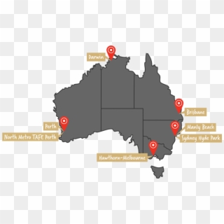 Navitas English Map Of Schools In Australia - Asean Australia New Zealand Clipart