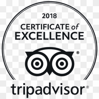 Away And Alone - Tripadvisor Certificate Of Excellence 2018 Transparent Clipart
