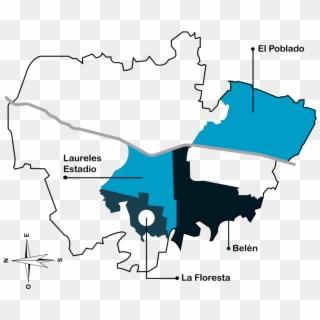 Mapa De Los Barrios - Map Clipart