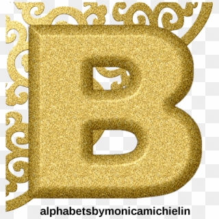 Alfabeto Glitter Dourado E Ornamento Png, Golden Glitter - Gold Clipart