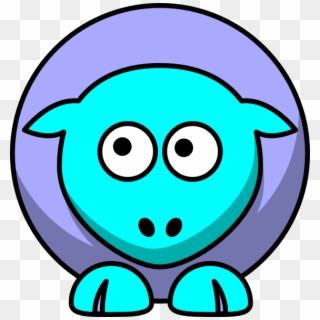 Sheep 2 Toned Blues Looking Up To Left Svg Clip Arts - Animal Sounds Song - Png Download