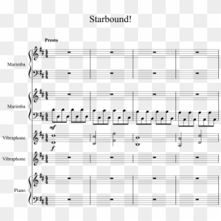 Starbound Sheet Music 1 Of 16 Pages - Sheet Music Clipart