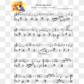 Winnie The Pooh - Winnie The Pooh Piano Pdf Clipart