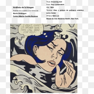 Doc - Moma Lichtenstein Drowning Girl Clipart