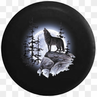 Gray Wolf Png - Howling Wolf On Rock Clipart