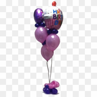 Cupcake Centerpiece Birthday Centerpiece - Balloon Centerpieces Png Clipart