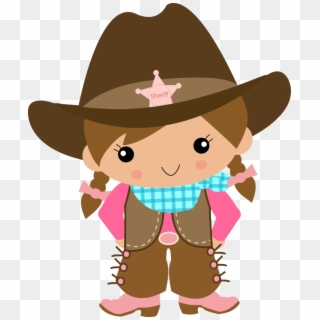 Cowboy E Cowgirl - Niño Vaquero Caricatura Clipart