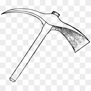 Mattock Pick Pickaxe Tool - Pick Axe Clipart Black And White - Png Download