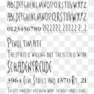The Sixth Sense Font Preview - Font Clipart