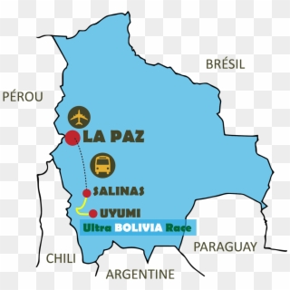 Ultra Bolivia Race Route Map - Map Clipart