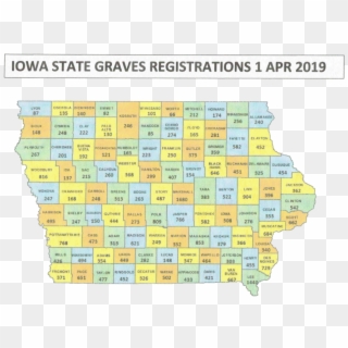 The Numbers On The Map Indicate Each County's Number - Iowa State Hawkeyes Logo Clipart