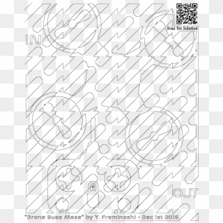 This Free Icons Png Design Of Drone Buzz Maze Coloring - Line Art Clipart