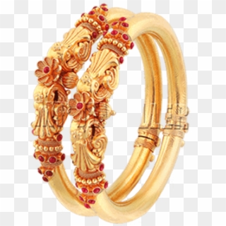 Png Jewellers Bangle Designs - Gold Temple Design Bangles Clipart