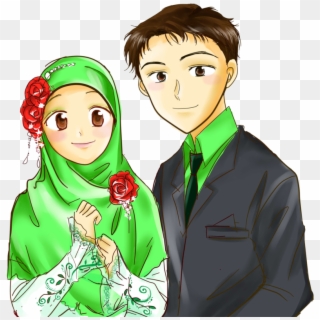 Wedding Muslim Animasi Png , Png Download - Png Muslim Wedding Cartoon Clipart