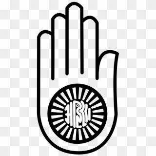 The Hand With A Wheel On The Palm Symbolizes Ahiṃsā - Ahimsa Symbols Clipart