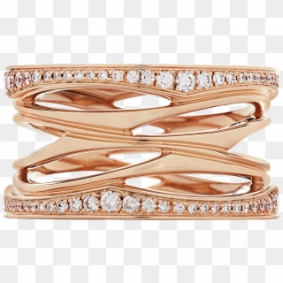 Zero1 Design Legend Four-band Ring In 18 Kt Rose Gold - Wood Clipart