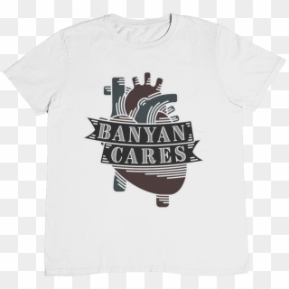 Men's Banyan Cares Heart T-shirt White - Kinto Sol Lengua Universal Clipart