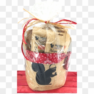 Burlap Bucket Of Nuts-wrapped - Mishloach Manot Clipart