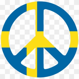 Sweden Peace Symbol Flag 3 Cnd Logo Peacesymbol Scalable - Peace Sweden Clipart