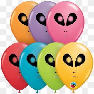 5" Festive Alien Assortment Balloons All American Balloons - Balao De Dinossauro Clipart