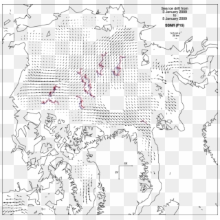 Example Ice Displacements From Ssmi F15 Over The - Inuit Map Clipart