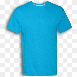 Blue Male Shirt Png Clipart - Gildan Neon Blue Shirt Transparent Png