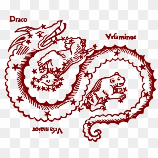 Artistic Representations Of The Constellations Of The - Dragon Dacic Clipart