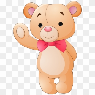 Bear Cartoon Stuffed Toy Hand Painted Cute - Cute Teddy Bear Vector Clipart