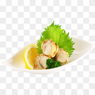 Ni-hotate Sashimi - Lemon - Garnish Clipart