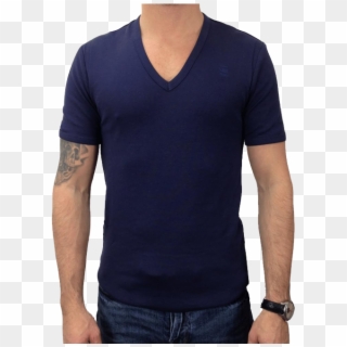 Dark Blue V Neck T Shirt Clipart