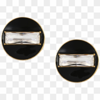 Black Enamel Stud Earrings - Earrings Clipart