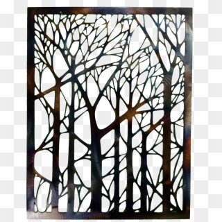 Abstract Tree - Painted Metal Tree Wall Art Clipart