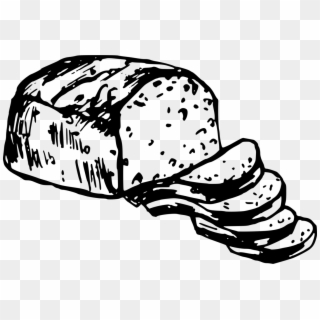 White Bread Breakfast Toast Loaf - Bread Black And White Png Clipart