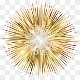 Medium Image - Gold Fireworks Background Png Clipart