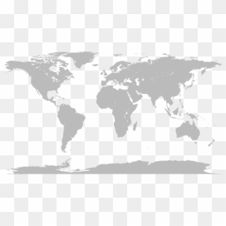 World Map Blank Without Borders - Transparent World Map Png Clipart