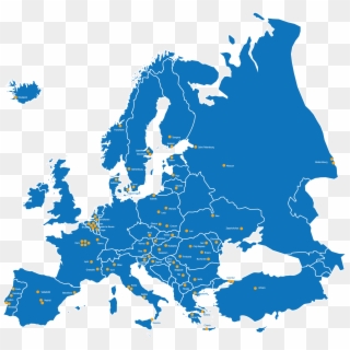 Best Map Of Europe With Townnames - Europe Png Clipart
