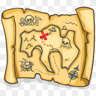 Treasure Map - Pirate Treasure Map Png Clipart