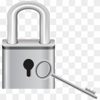 Padlock With Key Clip Art - Gate - Png Download
