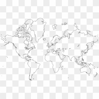 World Map Line Drawing At Getdrawings - Printable Simple World Map Clipart