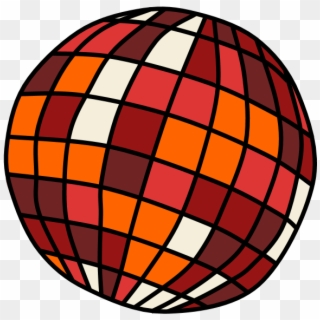 Disco Ball, Red, Orange, Png - Circle Clipart