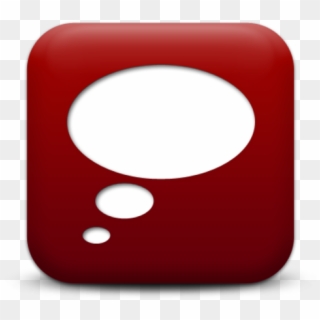 Thought Bubble Icon Red Clipart