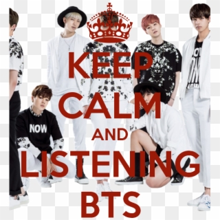 Keep Calm And Listening Bts - Poster Clipart