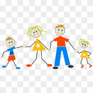 Stick Figure Family Png - Stick Figure Family Of 4 Clipart