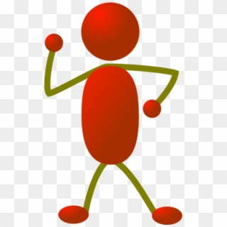 Stick Man Figure Dancing - Stick Figure Clipart Color - Png Download